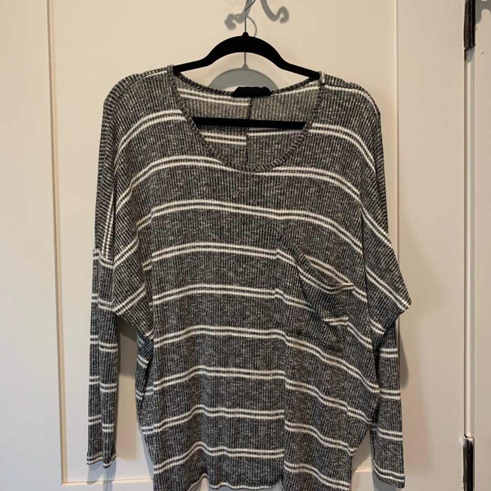 Audrey 3+1 Striped Long Sleeve Sweater